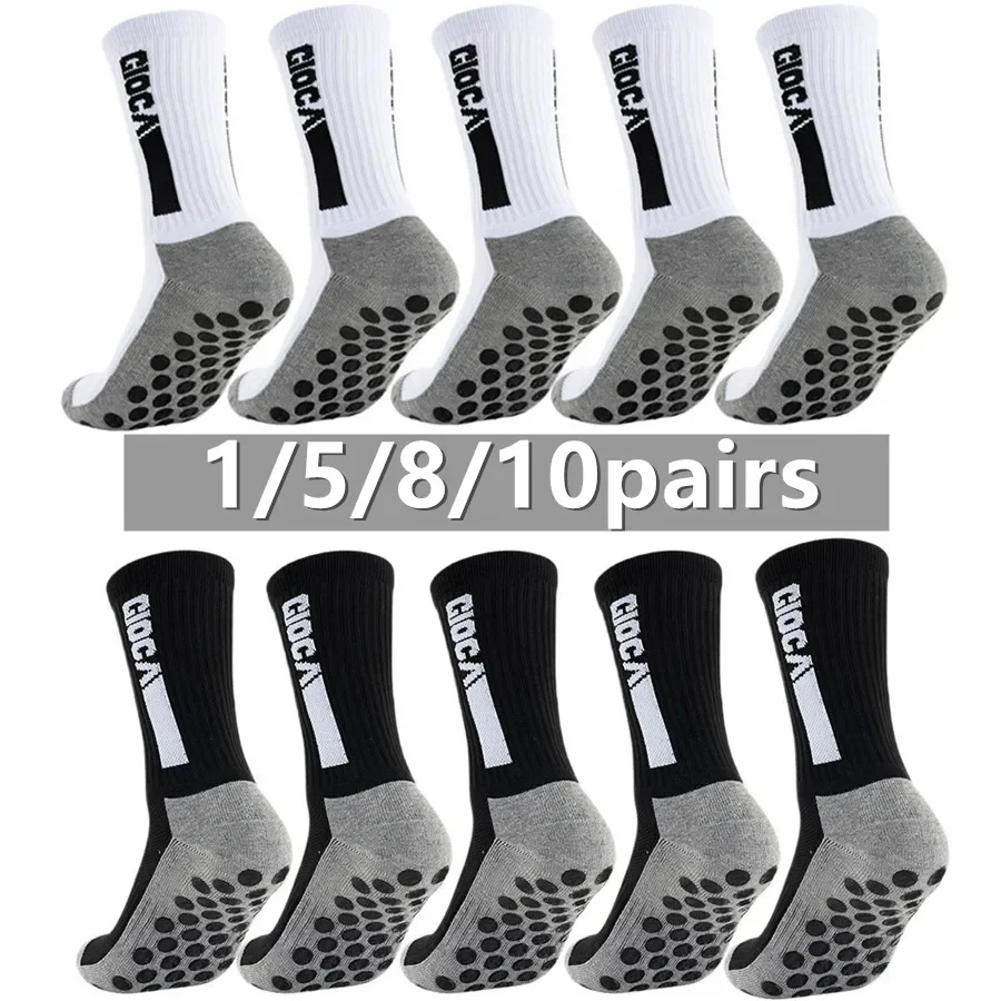 Sports Grip - 1/5/8/10 Pares de Meias Unissex Antiderrapantes