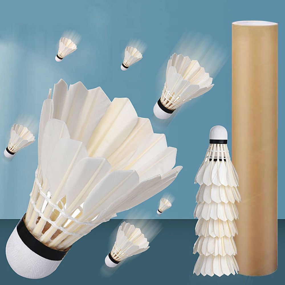 Feather Shuttlecock - 3/6/12 Peças Novas Bolas de Badminton