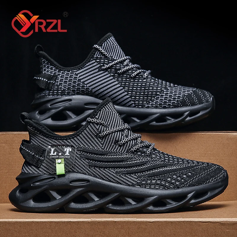 Badminton Shoes - Yrzl masculino esportes correndo preto sapatos