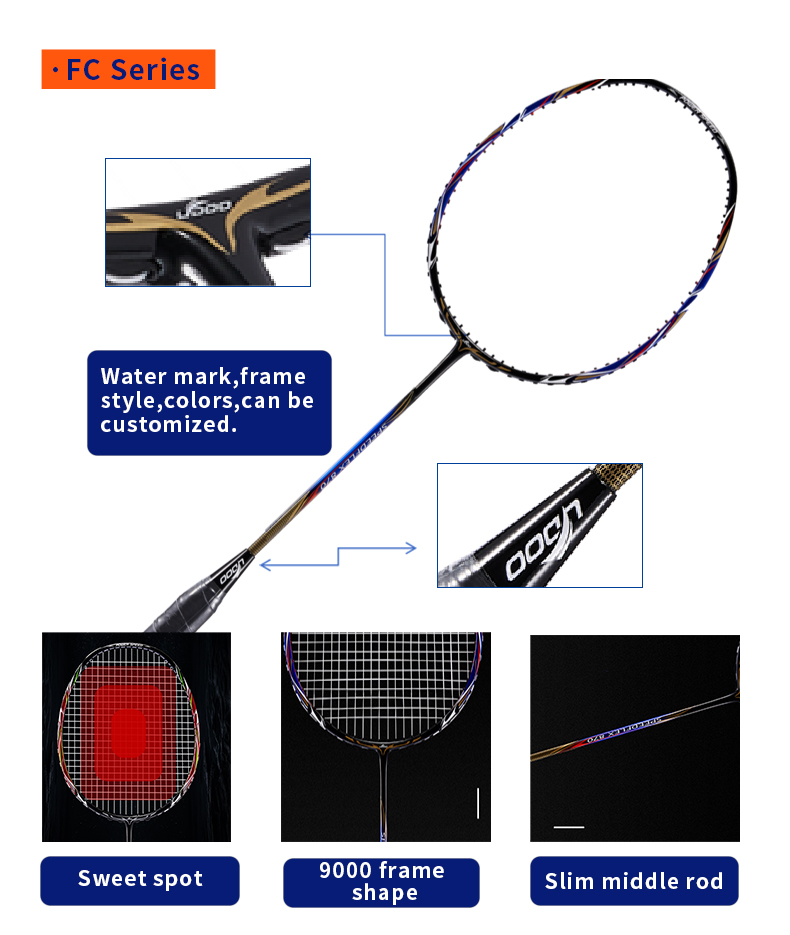 Raquete de badminton G5 grip e - Badminton Racket avaliação e preço