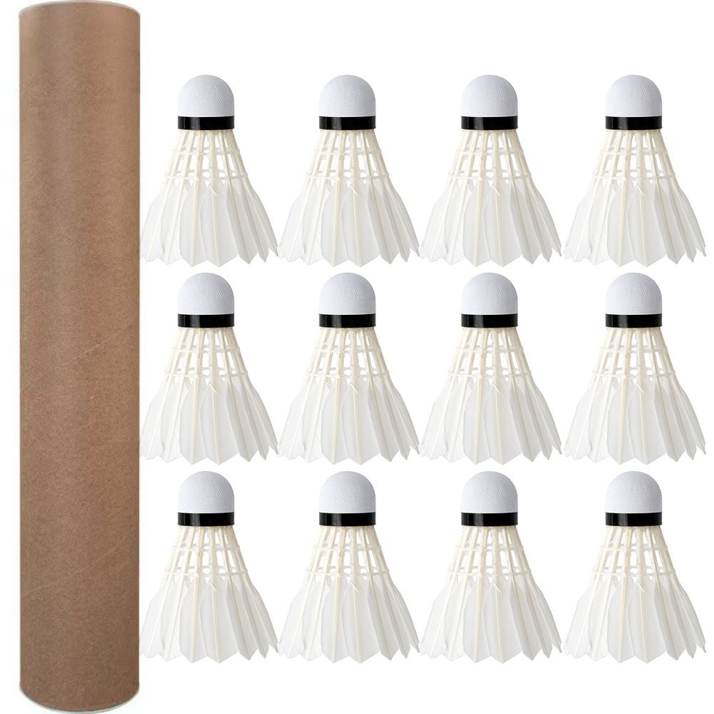 12pçs peteca profissional de p - Feather Shuttlecock avaliação e preço