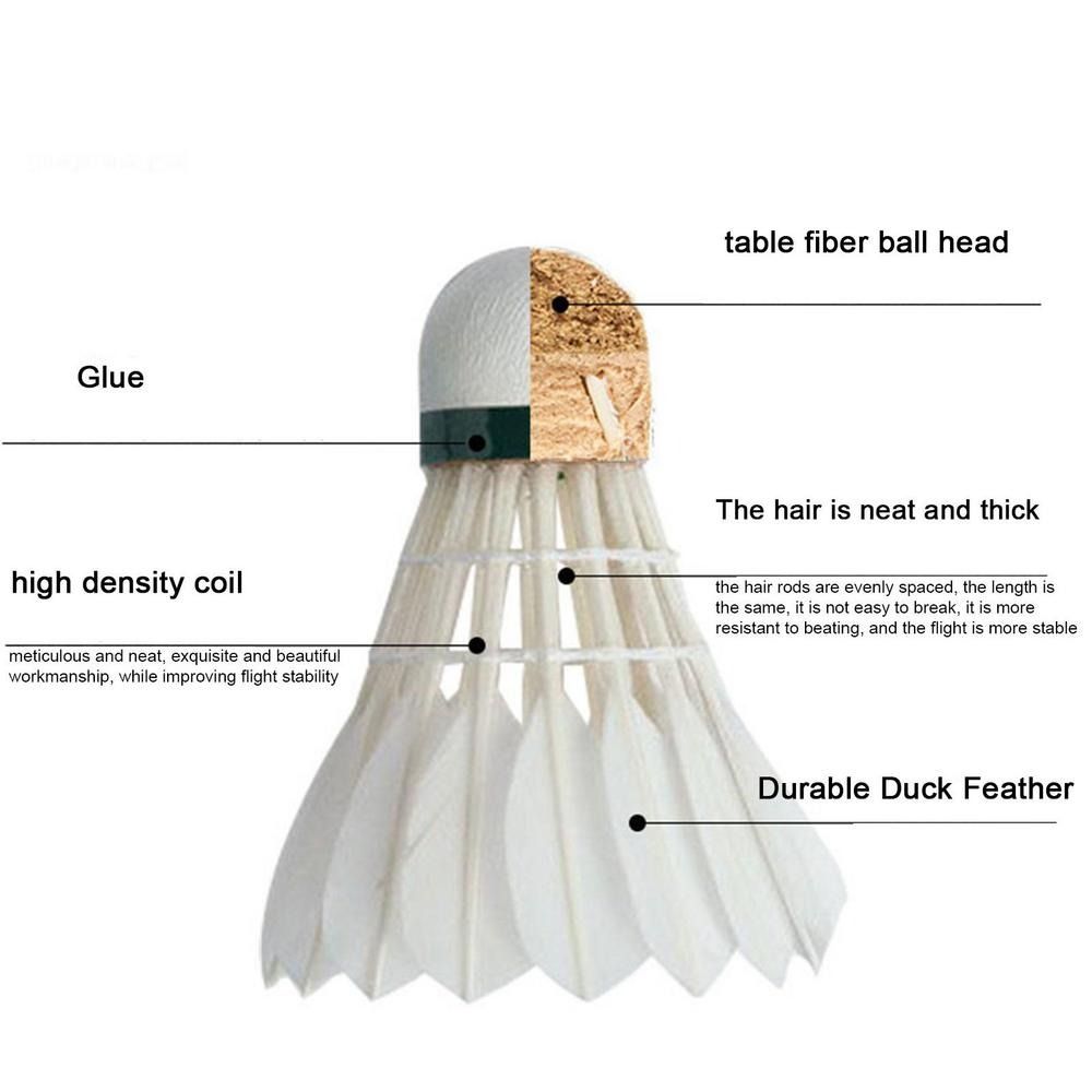 3/6/12 Peças Novas Bolas de Ba - Feather Shuttlecock avaliação e preço